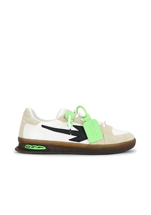 OFF-WHITE New Slim Sneaker in White & Sand Beige - White. Size 46 (also in 41, 42, 43, 45).