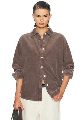 American Vintage Padow Long Sleeve Shirt in Cendre Vintage - Brown. Size M/L (also in XS/S).