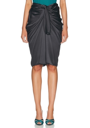 Chloe Midi Skirt in Almost Black - Grey. Size 40 (also in 34, 36).