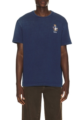 Polo Ralph Lauren Short Sleeve Jersey Knit Novelty Newport Bear T-Shirt in Dark Indigo - Navy. Size XL/1X (also in S, M, L, XXL/2X).