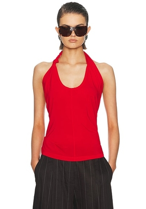 Helmut Lang Twist Dancer Top in Adrenaline Rush - Red. Size L (also in XS, S, M).