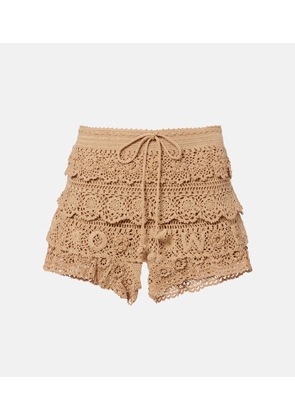 Loewe Paula's Ibiza crochet cotton micro shorts