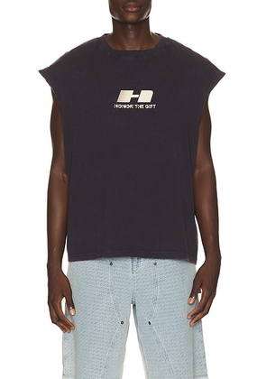 Honor The Gift The Frequency Tank in Navy - Blue. Size XXL/2X (also in XL/1X, S, M, L).