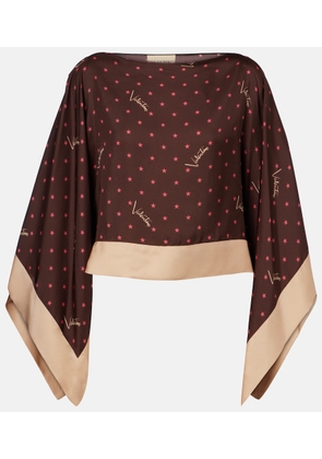 Valentino Printed silk twill top