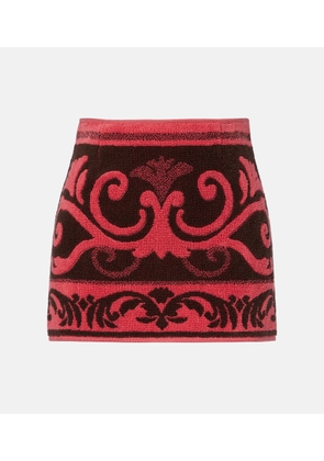 Valentino Cotton terry jacquard miniskirt