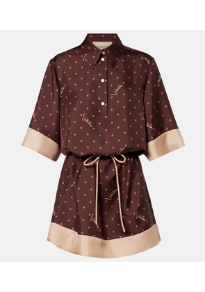 Valentino Printed silk twill shirt dress