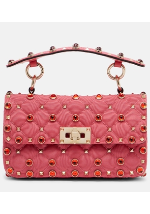 Valentino Garavani Rockstud Spike Small moire top-handle bag