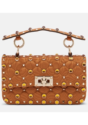 Valentino Garavani Rockstud Spike Small moire top-handle bag