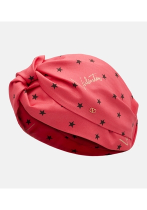 Valentino Printed silk twill headband