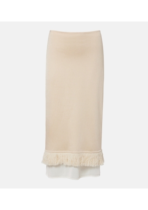 Bottega Veneta Knitted silk midi skirt