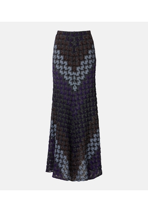 Missoni Knitted lame maxi skirt