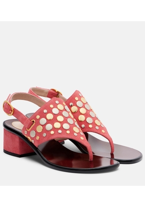 Valentino Garavani Resort studded suede thong sandals
