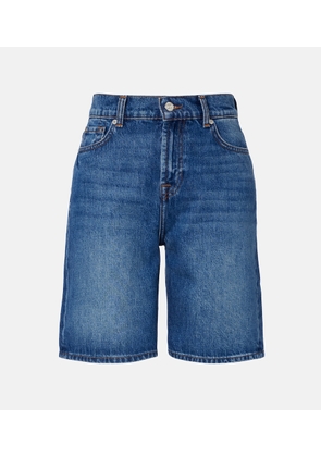 7 For All Mankind Lola distressed denim Bermuda shorts