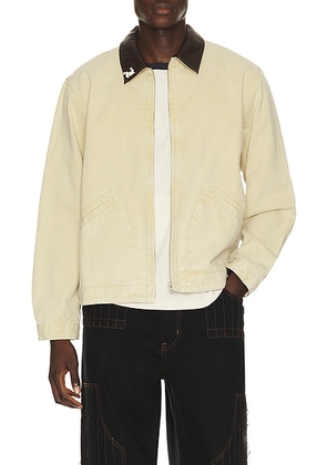 Carne Bollente Moto Rabbit Rides Again Jacket in Off-Brown - Brown. Size M (also in L, XL/1X).