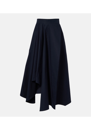 Givenchy Asymmetric cotton poplin maxi skirt
