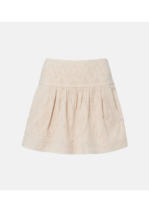 Marant Etoile Kelise broderie anglaise cotton miniskirt
