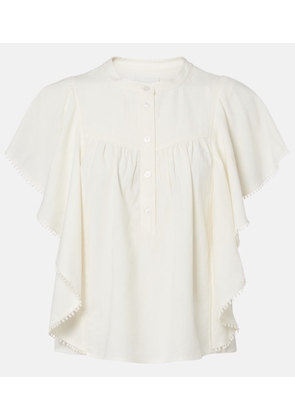 Marant Etoile Marlie ruffled crochet-trimmed blouse
