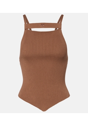 Courreges Ribbed-knit tank top