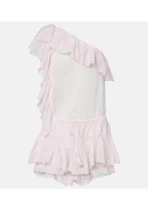 Marant Etoile Lalia embroidered ruffled minidress