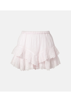 Marant Etoile Jocadia broderie anglaise cotton shorts