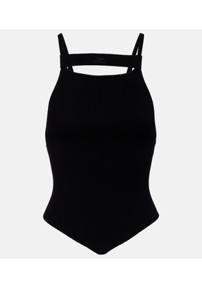Courreges Ribbed-knit tank top