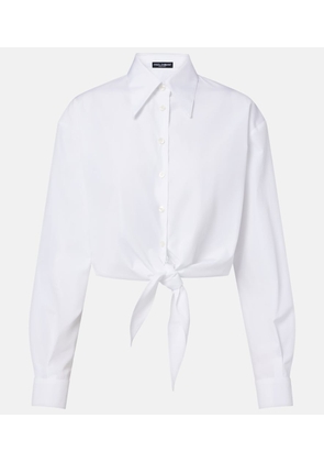 Dolce&Gabbana Cropped cotton poplin shirt