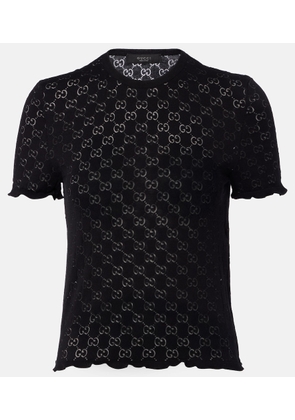 Gucci GG cotton-blend devore T-shirt