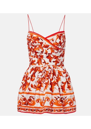 Dolce&Gabbana Majolica printed cotton poplin minidress