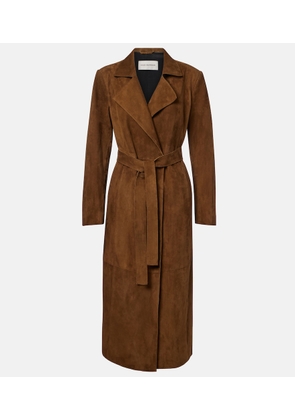 Nour Hammour Winona belted suede wrap coat