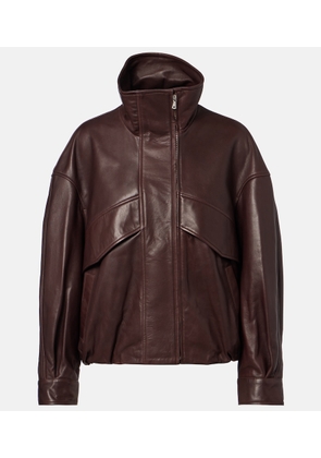 Nour Hammour Roland leather bomber jacket