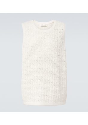 Frame Crochet cotton-blend tank top