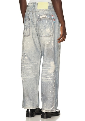 VANDYTHEPINK Trompe L'oeil Jeans in Multi - Blue. Size S (also in XS, M, L, XL/1X).