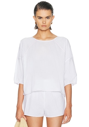 American Vintage Umuly Blouse in Blanc - White. Size L (also in S, M).