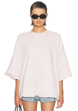Acne Studios Eniko Irregular T-Shirt in Baby Pink - Pink. Size L (also in XS, S, M).