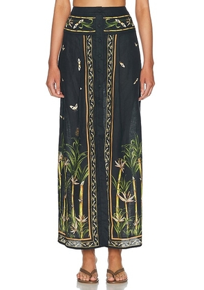 Agua by Agua Bendita Coralina Midi Pareo in Azucar - Black. Size M/L (also in XS/S).