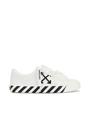 OFF-WHITE Vulcanized Undercut Sneaker in White & Black - White. Size 44 (also in 41, 42, 43, 45).
