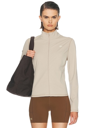 American Vintage Jizzo Zip-Up Jacket in Graine - Beige. Size L (also in S, M).