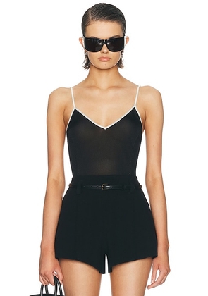 High Sport Slinky Tipped Tyler Cami Top in Black Combo - Black & White. Size L (also in XS, S, M).