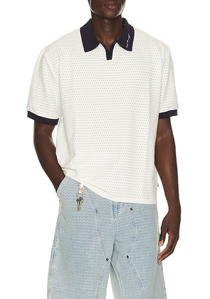Honor The Gift Pique Colorblock Polo in Bone - Cream. Size XL/1X (also in S, M, L, XXL/2X).