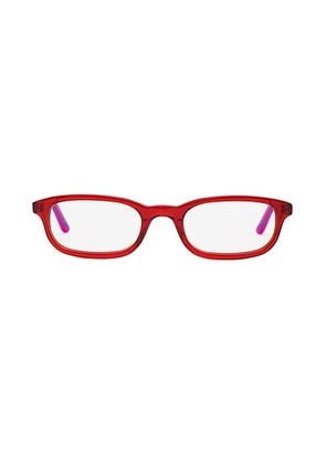 BRU Eyewear Flossie Eyeglasses in Ruby Window - Red. Size all.