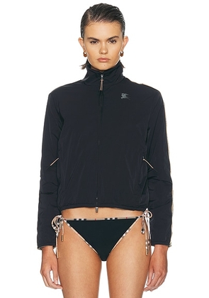 Burberry Angela Reversible Jacket in Black - Black. Size L (also in XS, M).