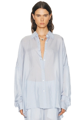 Dries Van Noten Casia Shirt in Light Blue - Baby Blue. Size M (also in ).