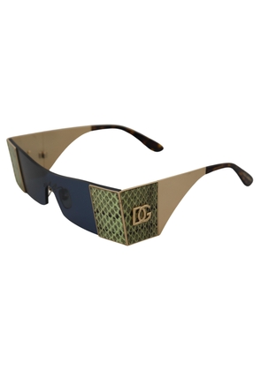 Dolce & Gabbana Gold Metal Rectangle Shades DG2263 Sunglasses