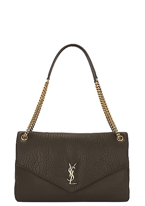 Saint Laurent Large Calypso Chain Bag in Light Musk - Olive. Size all.