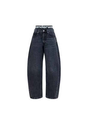 Alexander Wang Gray Cotton Relaxed Fit Jeans - W25
