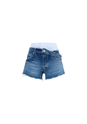 Alexander Wang Blue Cotton Bermuda Shorts - W24
