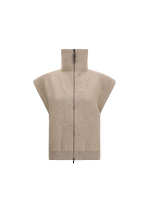 Brunello Cucinelli Beige Cashmere Cardigan - L