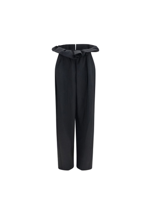 Khaite Black Wool Oves Aries Casual Pants - 2