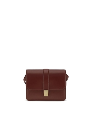 Khaite Bordeaux Calf Leather Bos Taurus Shoulder Bag