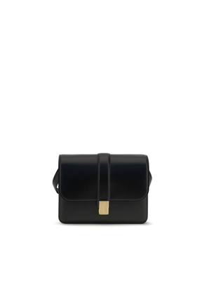 Khaite Black Calf Leather Bos Taurus Shoulder Bag